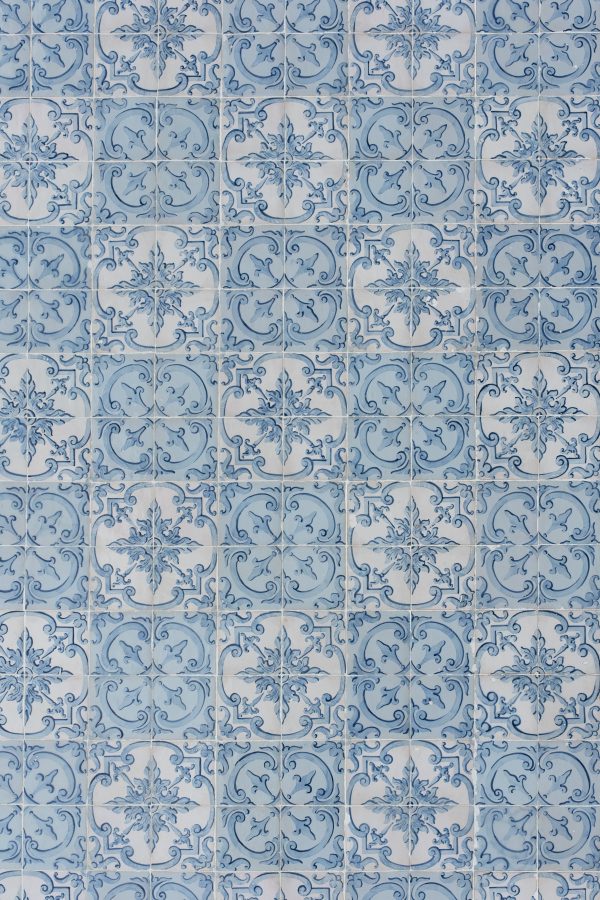 blue portuguese tiles as photography backdrops